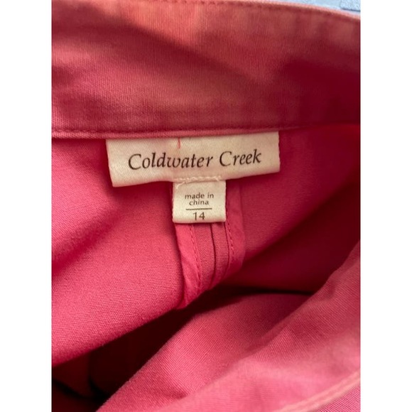 Coldwater Creek Size 14 Pink Jacket 100% Cotton‎ 3/4 Sleeve - Picture 4 of 7